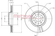 Bremsscheibe METZGER 6110521