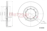 Bremsscheibe Hinterachse METZGER 6110540