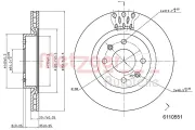 Bremsscheibe METZGER 6110551