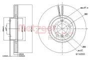 Bremsscheibe METZGER 6110555