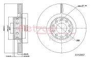 Bremsscheibe METZGER 6110557