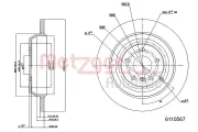 Bremsscheibe METZGER 6110567