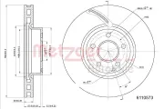 Bremsscheibe METZGER 6110573