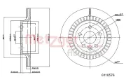 Bremsscheibe METZGER 6110576