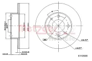 Bremsscheibe METZGER 6110585