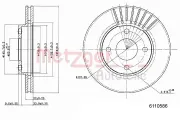 Bremsscheibe METZGER 6110586