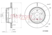 Bremsscheibe METZGER 6110589