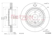 Bremsscheibe METZGER 6110590