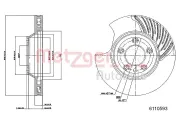 Bremsscheibe METZGER 6110593