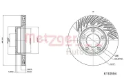 Bremsscheibe METZGER 6110594