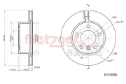 Bremsscheibe METZGER 6110595