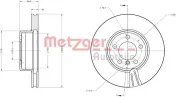 Bremsscheibe Vorderachse links Vorderachse rechts METZGER 6110597