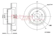 Bremsscheibe METZGER 6110604