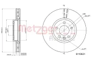 Bremsscheibe METZGER 6110621