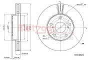 Bremsscheibe METZGER 6110624