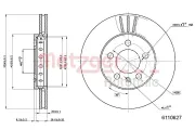 Bremsscheibe METZGER 6110627