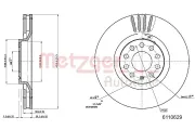 Bremsscheibe METZGER 6110629