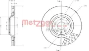 Bremsscheibe Vorderachse links Vorderachse rechts METZGER 6110631