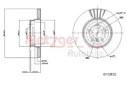 Bremsscheibe METZGER 6110632