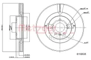 Bremsscheibe METZGER 6110635