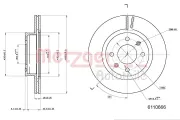 Bremsscheibe METZGER 6110666