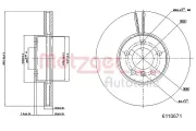 Bremsscheibe METZGER 6110671