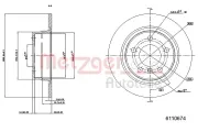 Bremsscheibe METZGER 6110674