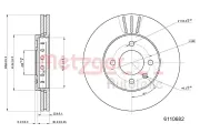 Bremsscheibe METZGER 6110682