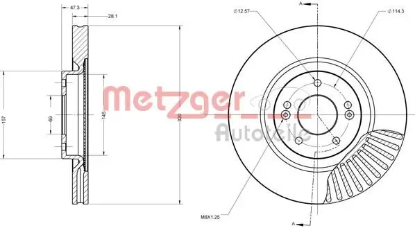 Bremsscheibe METZGER 6110695