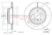 Bremsscheibe METZGER 6110705