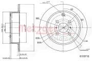 Bremsscheibe METZGER 6110710