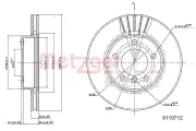 Bremsscheibe METZGER 6110712