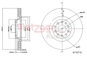 Bremsscheibe METZGER 6110715