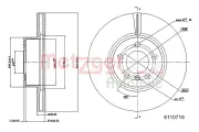 Bremsscheibe METZGER 6110718