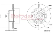 Bremsscheibe METZGER 6110719