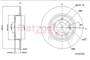 Bremsscheibe METZGER 6110720