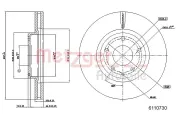 Bremsscheibe METZGER 6110730