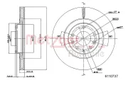 Bremsscheibe Vorderachse links Vorderachse rechts METZGER 6110737