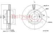 Bremsscheibe METZGER 6110738