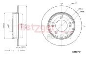 Bremsscheibe METZGER 6110751