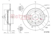 Bremsscheibe METZGER 6110756