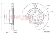 Bremsscheibe METZGER 6110757