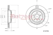 Bremsscheibe METZGER 6110758