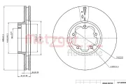 Bremsscheibe METZGER 6110767