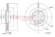 Bremsscheibe Hinterachse METZGER 6110772