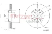 Bremsscheibe METZGER 6110787