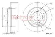 Bremsscheibe Hinterachse METZGER 6110792