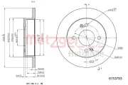 Bremsscheibe METZGER 6110793