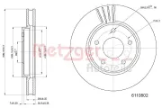 Bremsscheibe METZGER 6110802