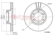 Bremsscheibe METZGER 6110806